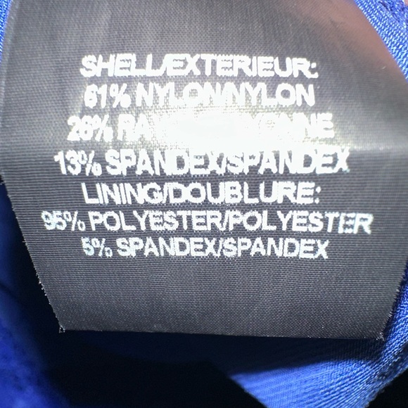 Badgley Mischka Lined Blue  Lace Dress. Size 10 - Picture 7 of 8